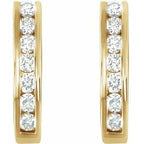 Channel-Set J-Hoop Earrings