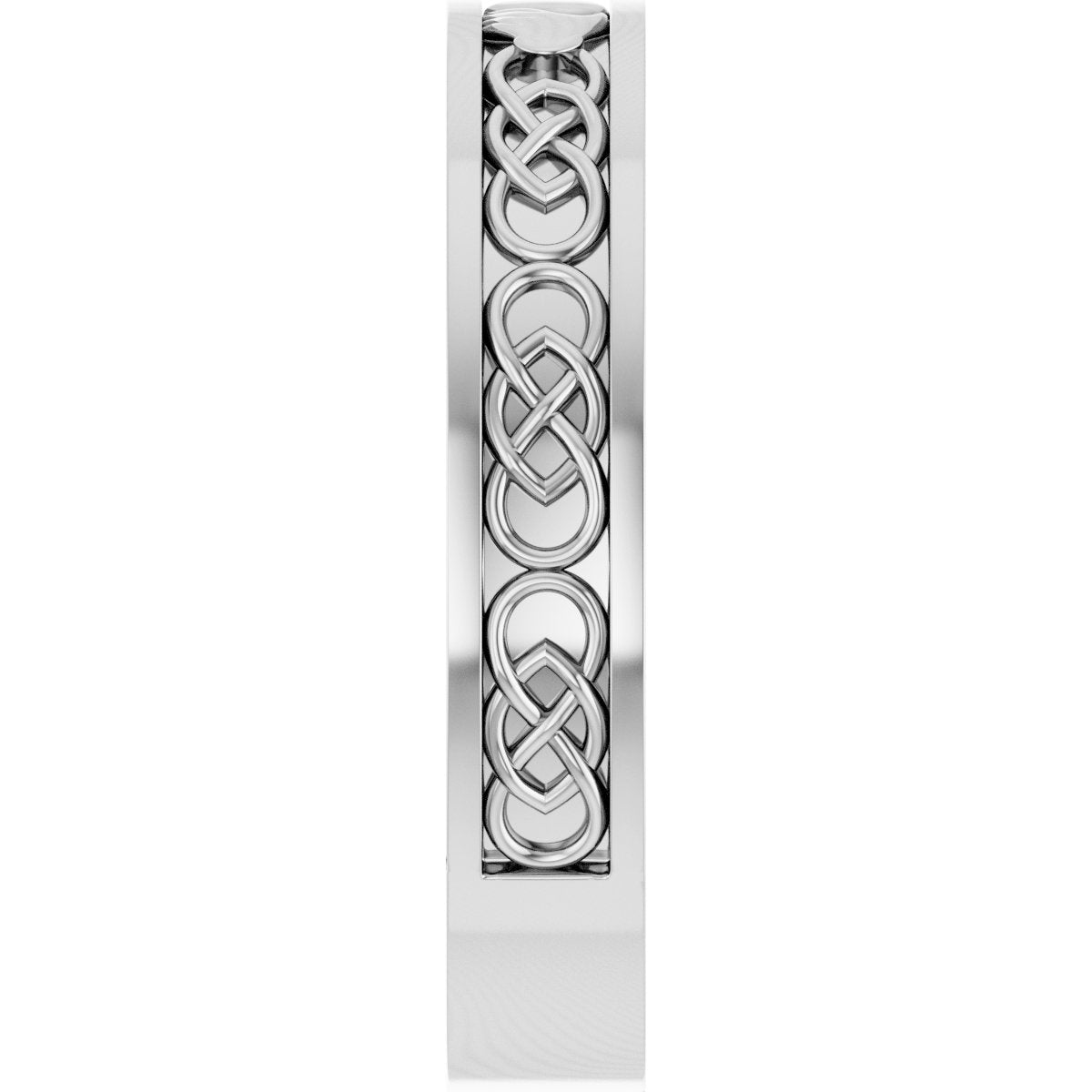 Claddagh Flat Band with Bead Blast Finish