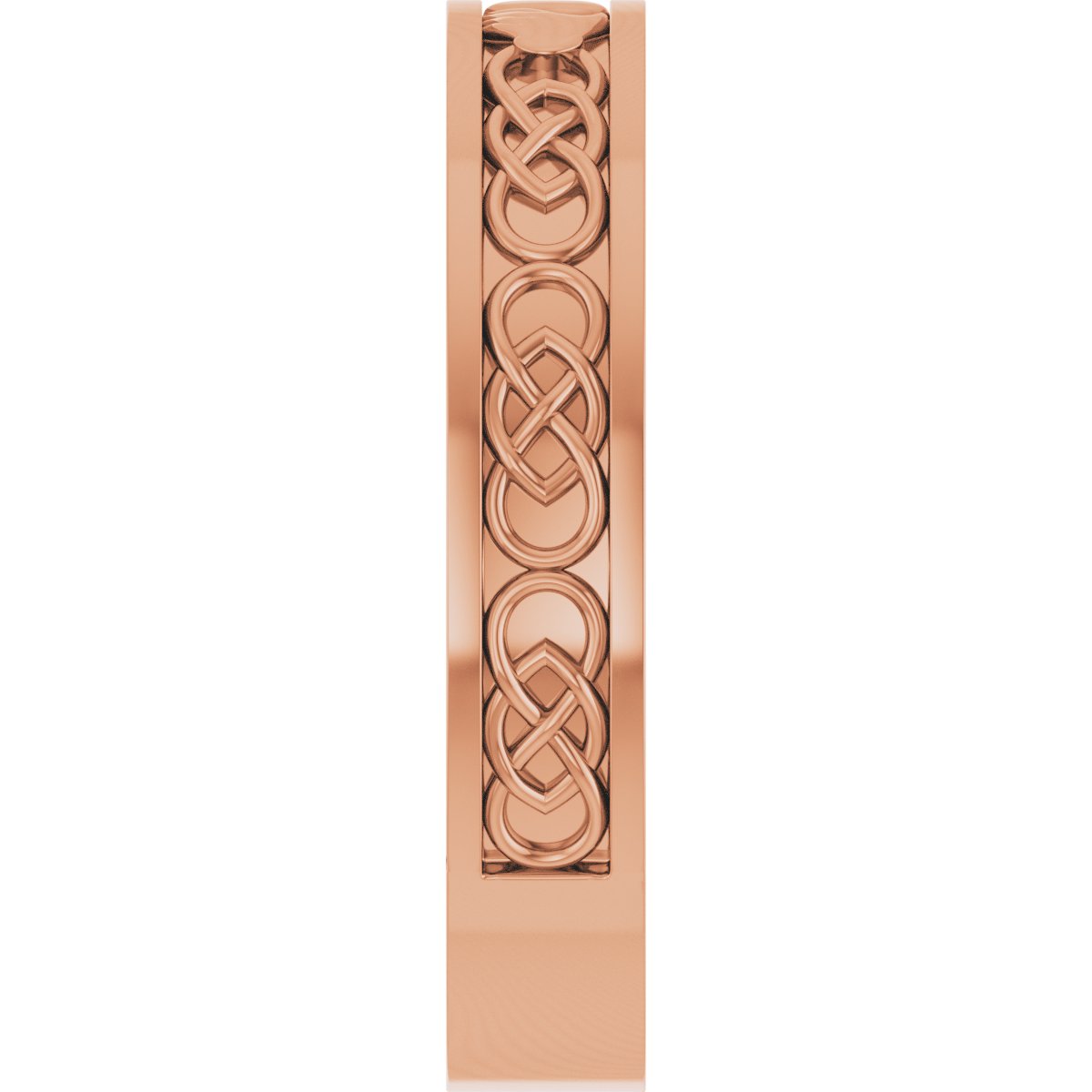 Claddagh Flat Band with Bead Blast Finish