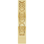 Claddagh Flat Band with Bead Blast Finish