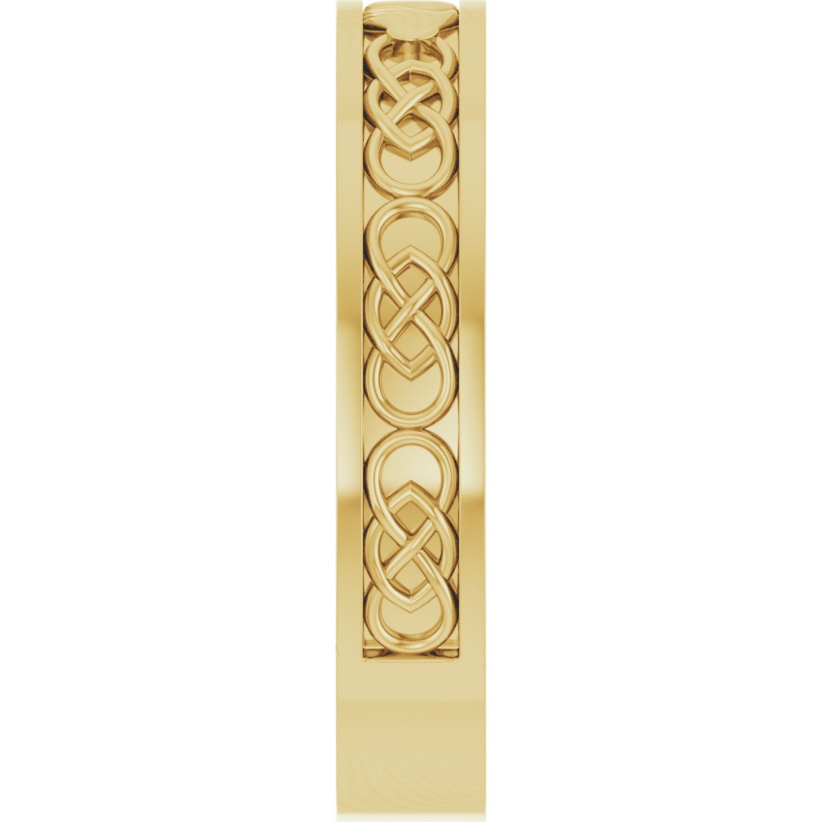 Claddagh Flat Band with Bead Blast Finish