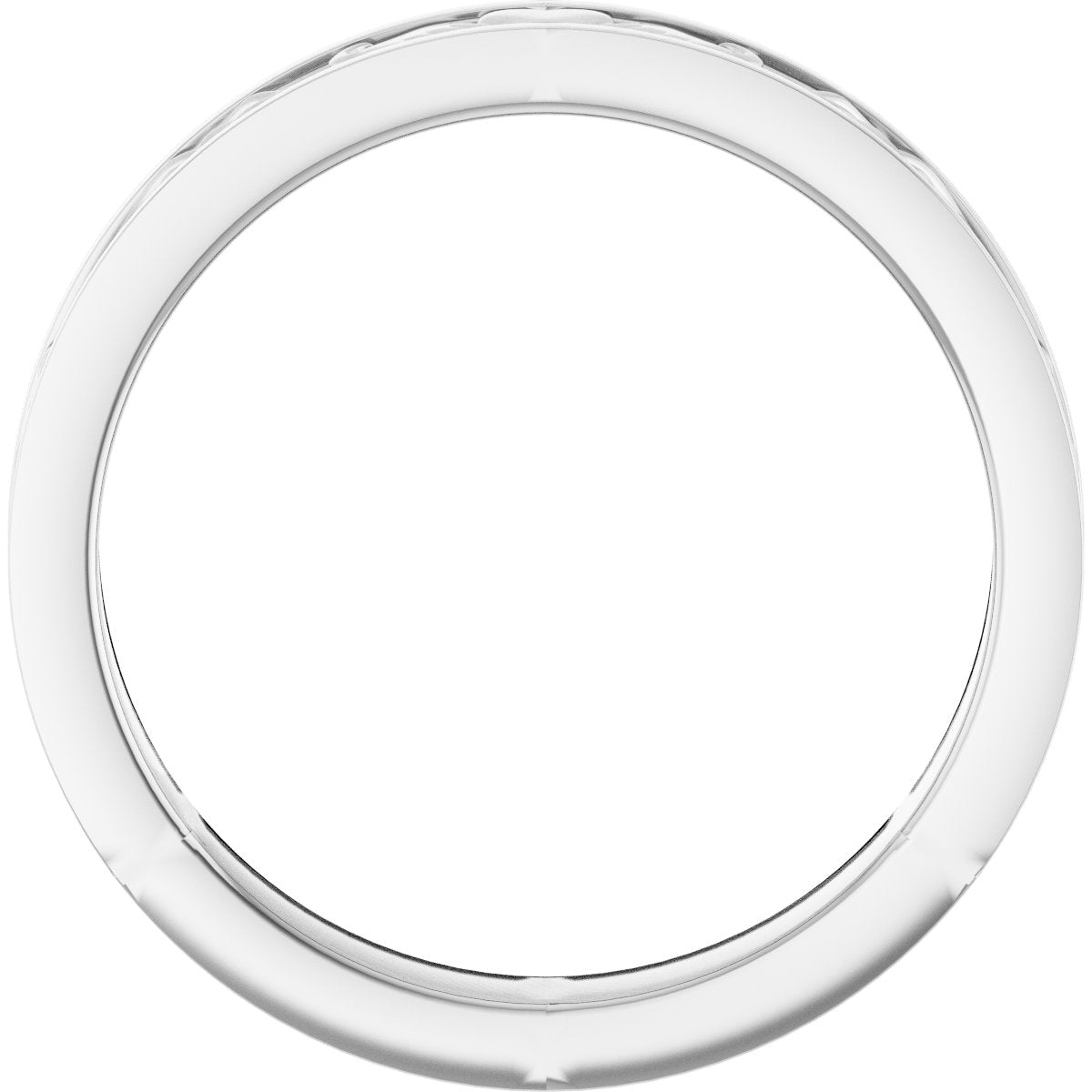 Claddagh Flat Band with Bead Blast Finish