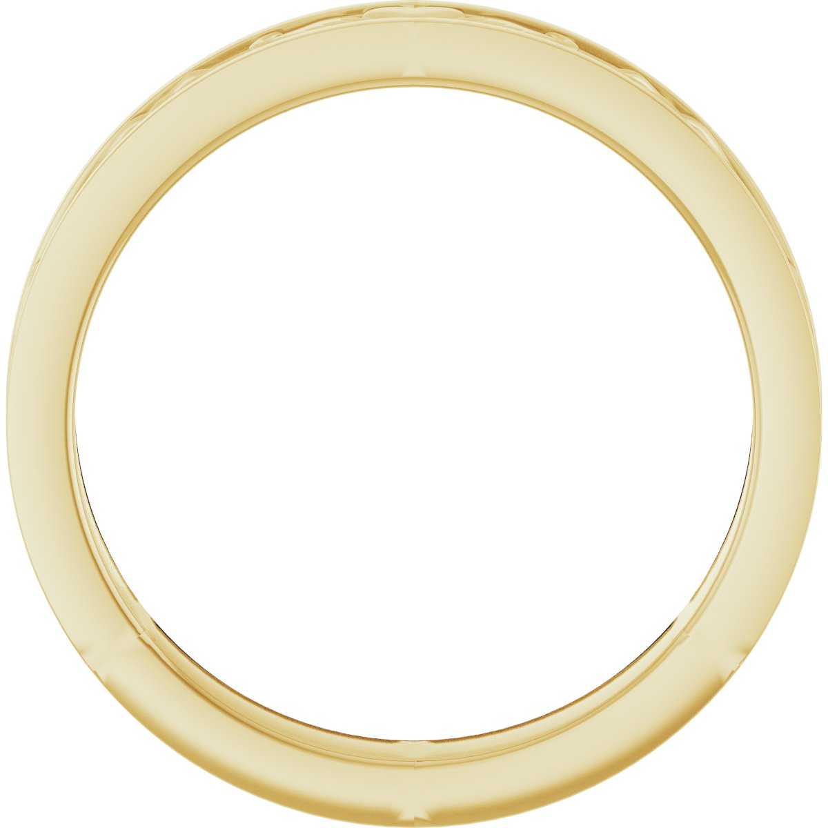 Claddagh Flat Band with Bead Blast Finish