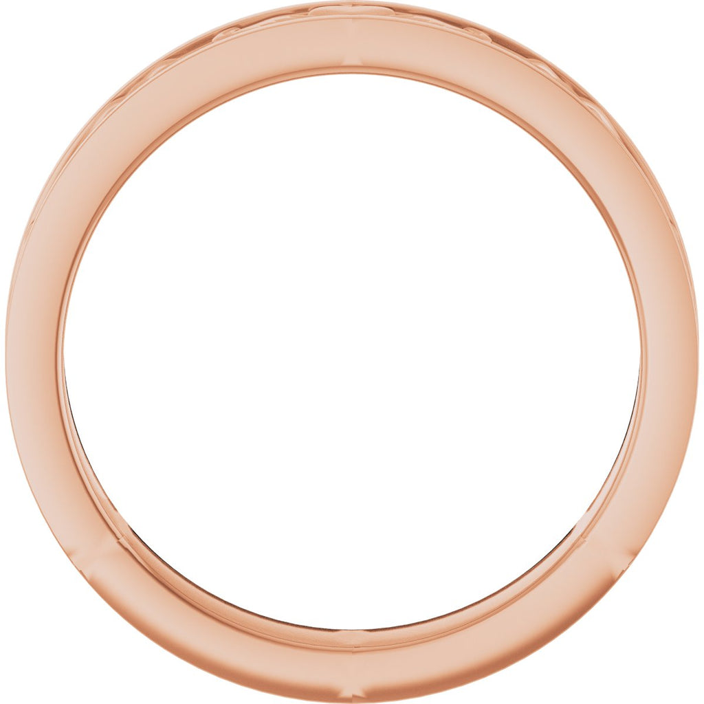 Claddagh Flat Band with Bead Blast Finish