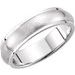 Grooved Comfort-Fit Half Round Band with Satin Finish