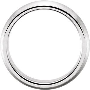 Grooved Comfort-Fit Half Round Band with Satin Finish