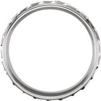 Milgrain Edge Diagonal Grooved Comfort-Fit Band