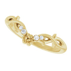 Accented Floral Contour Band