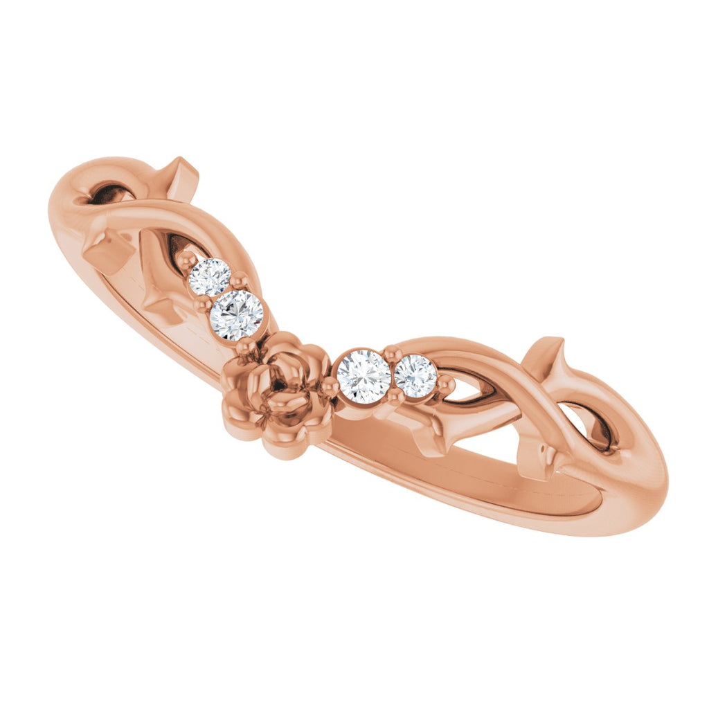 Accented Floral Contour Band