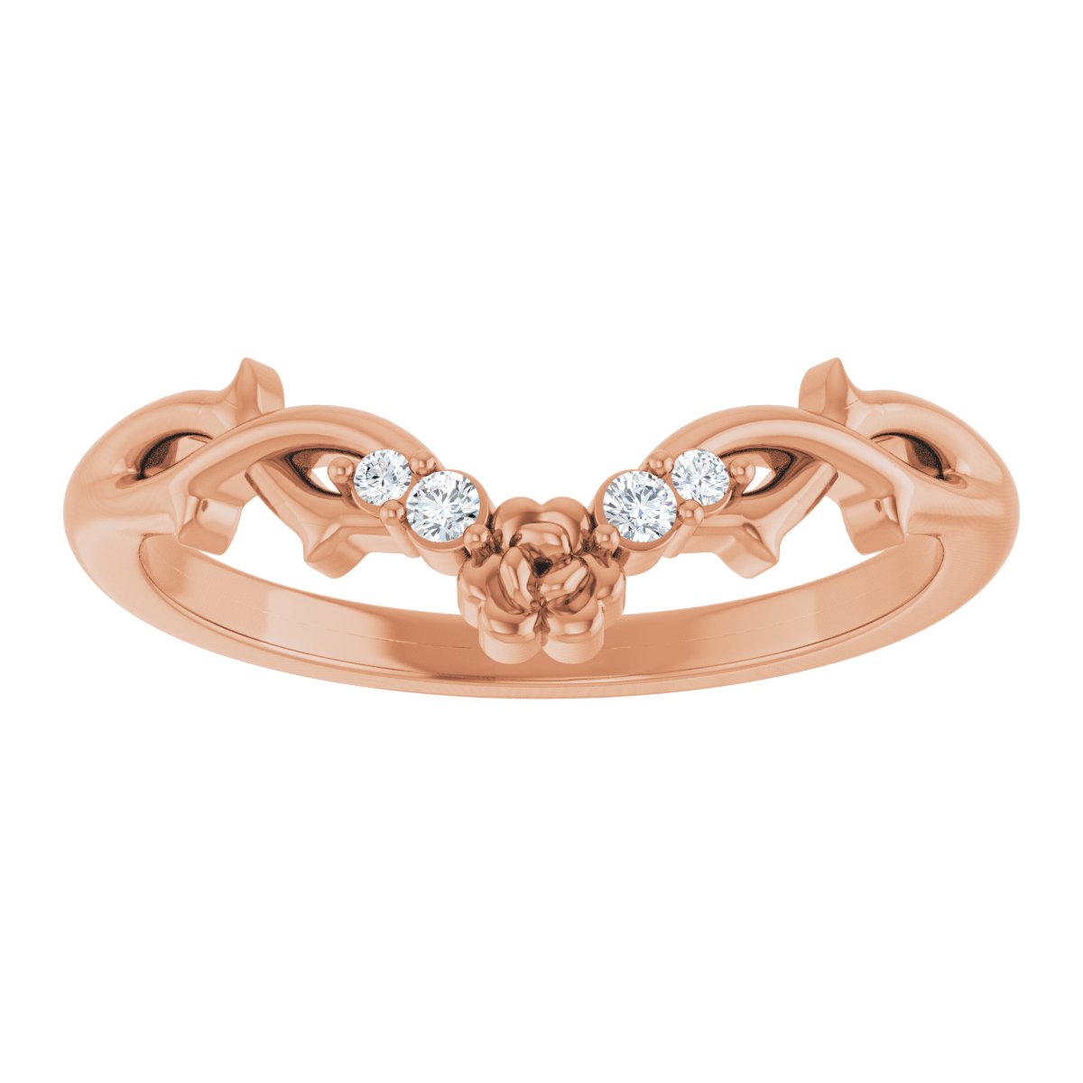 Accented Floral Contour Band