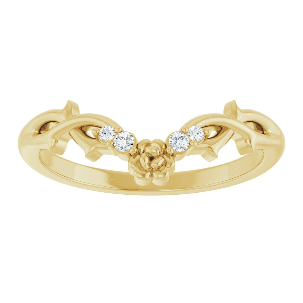 Accented Floral Contour Band