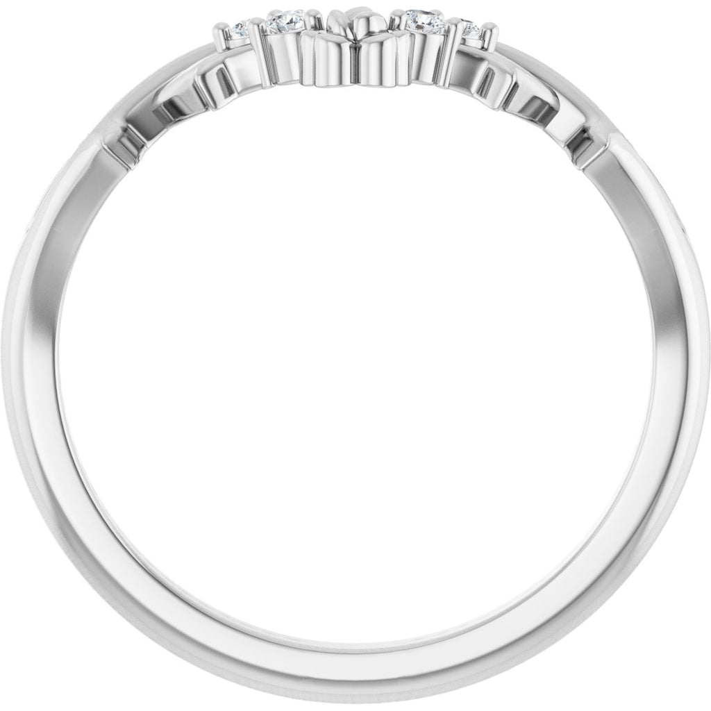 Accented Floral Contour Band
