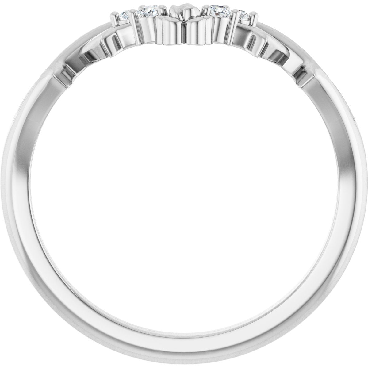 Accented Floral Contour Band