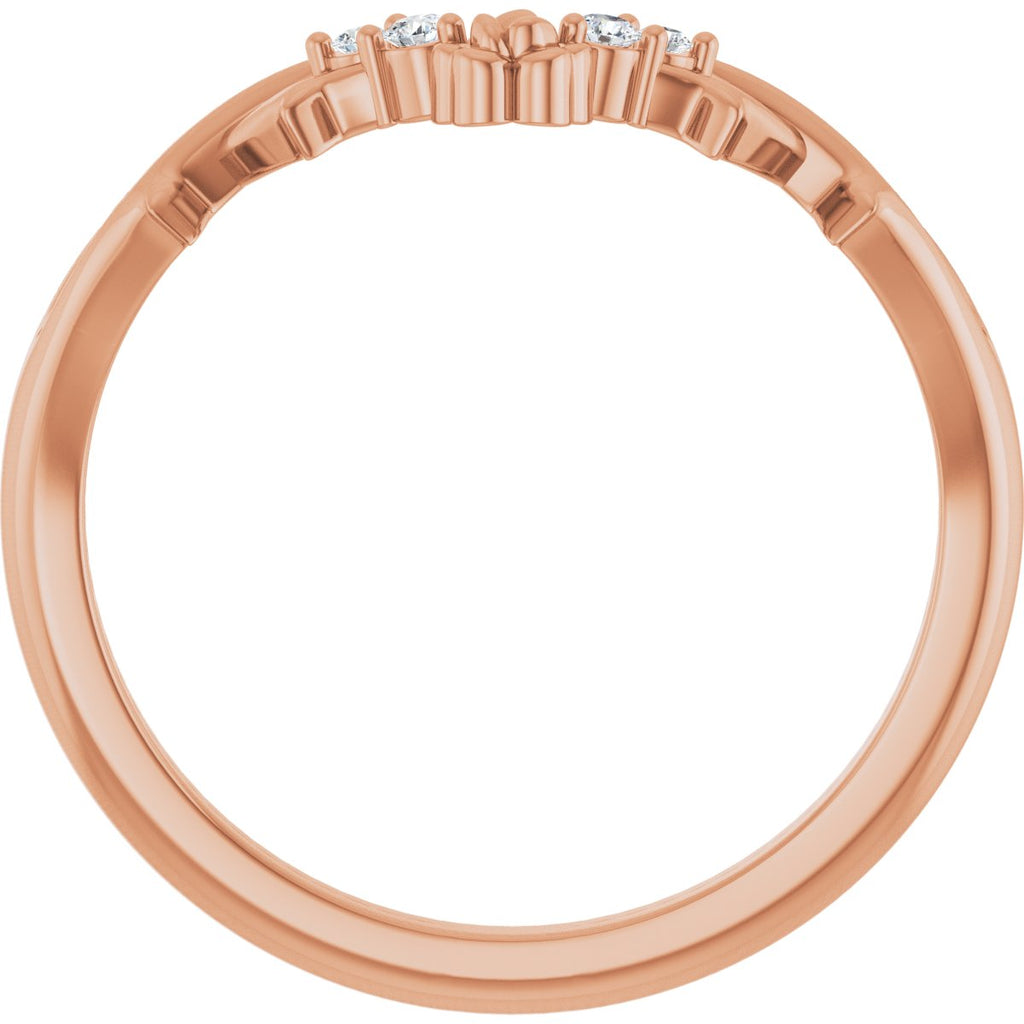 Accented Floral Contour Band