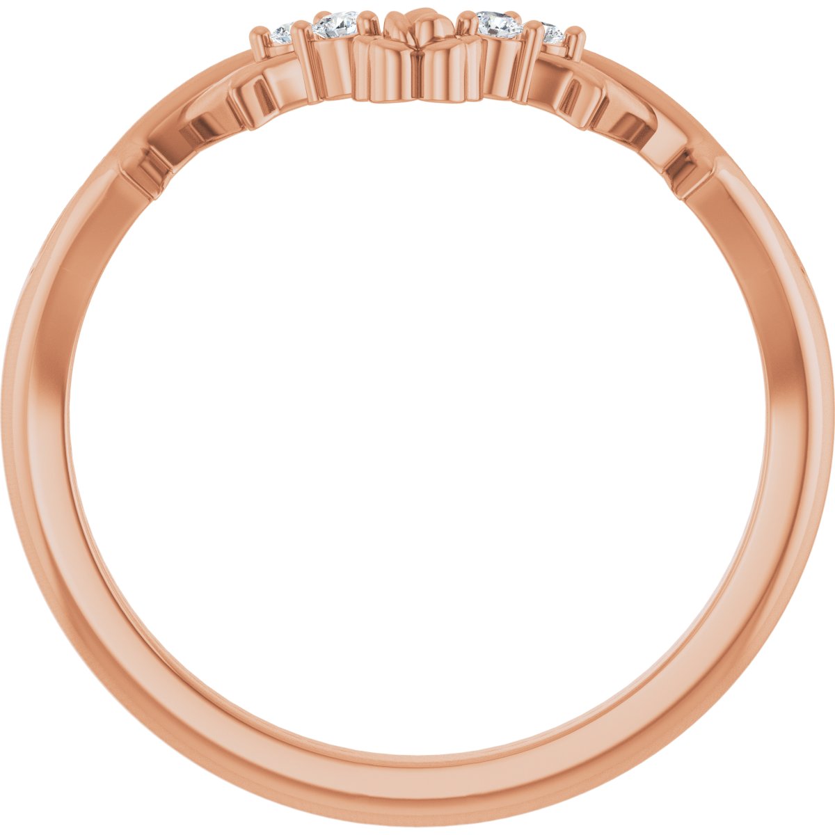 Accented Floral Contour Band