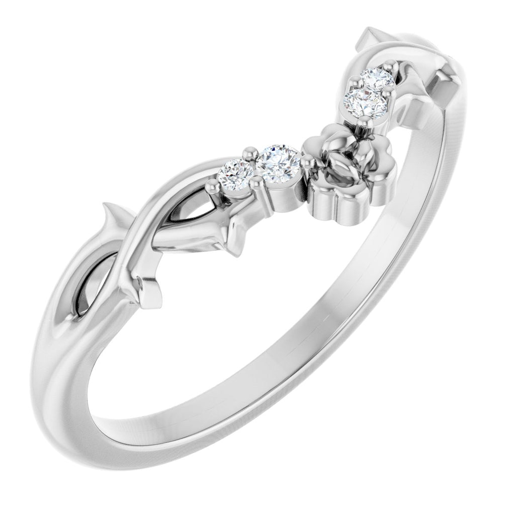 Accented Floral Contour Band
