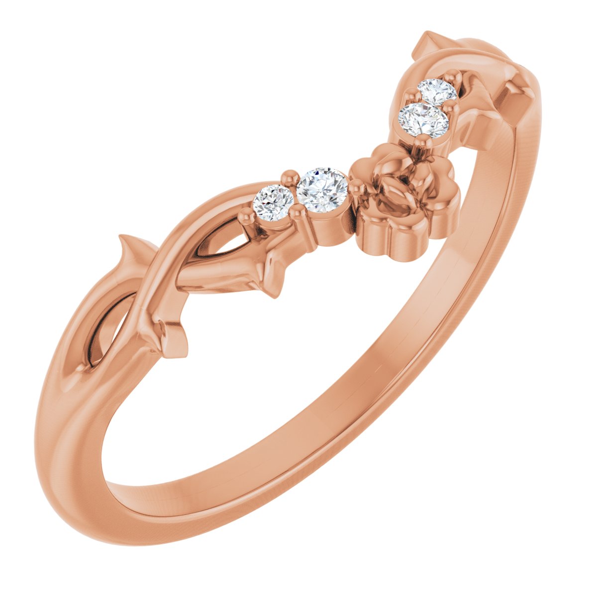 Accented Floral Contour Band