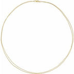 1 mm Diamond-Cut Double-Strand Cable Chain