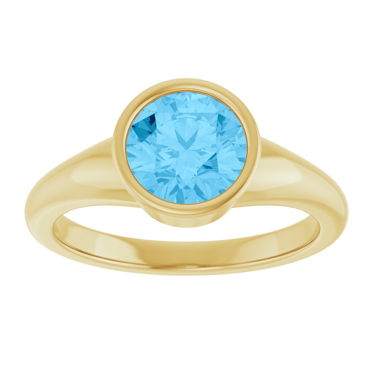 Bezel-Set Solitaire Ring