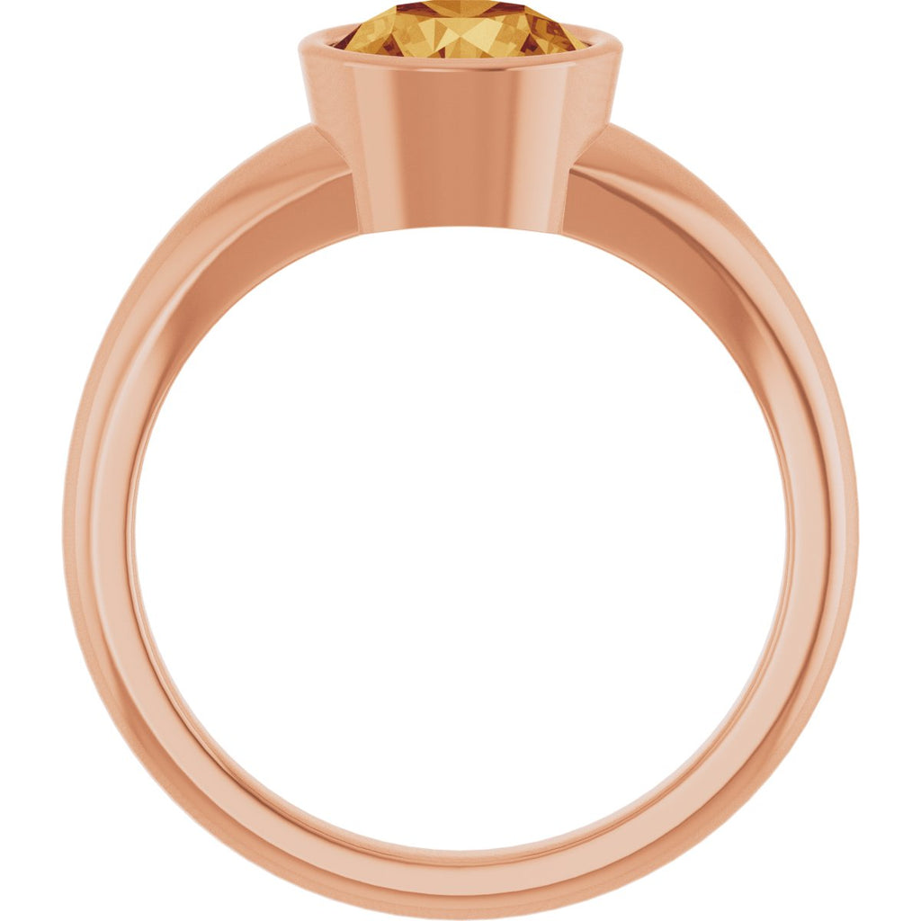 Bezel-Set Solitaire Ring