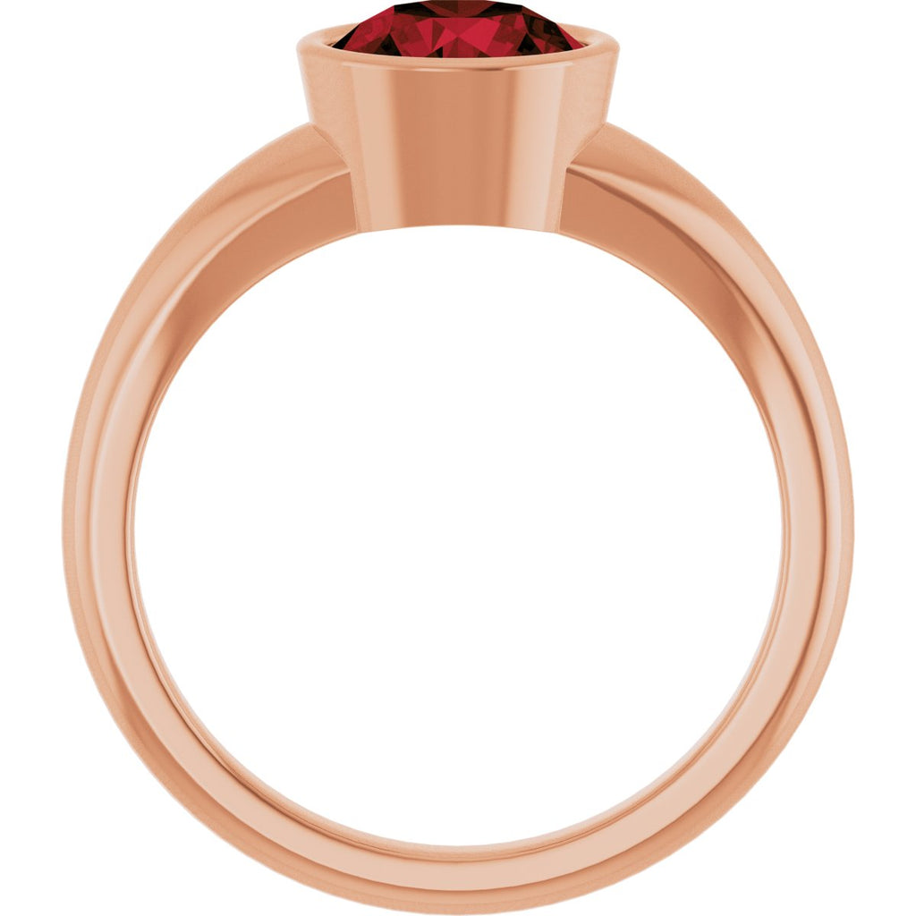Bezel-Set Solitaire Ring