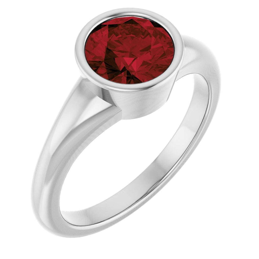 Bezel-Set Solitaire Ring
