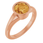 Bezel-Set Solitaire Ring
