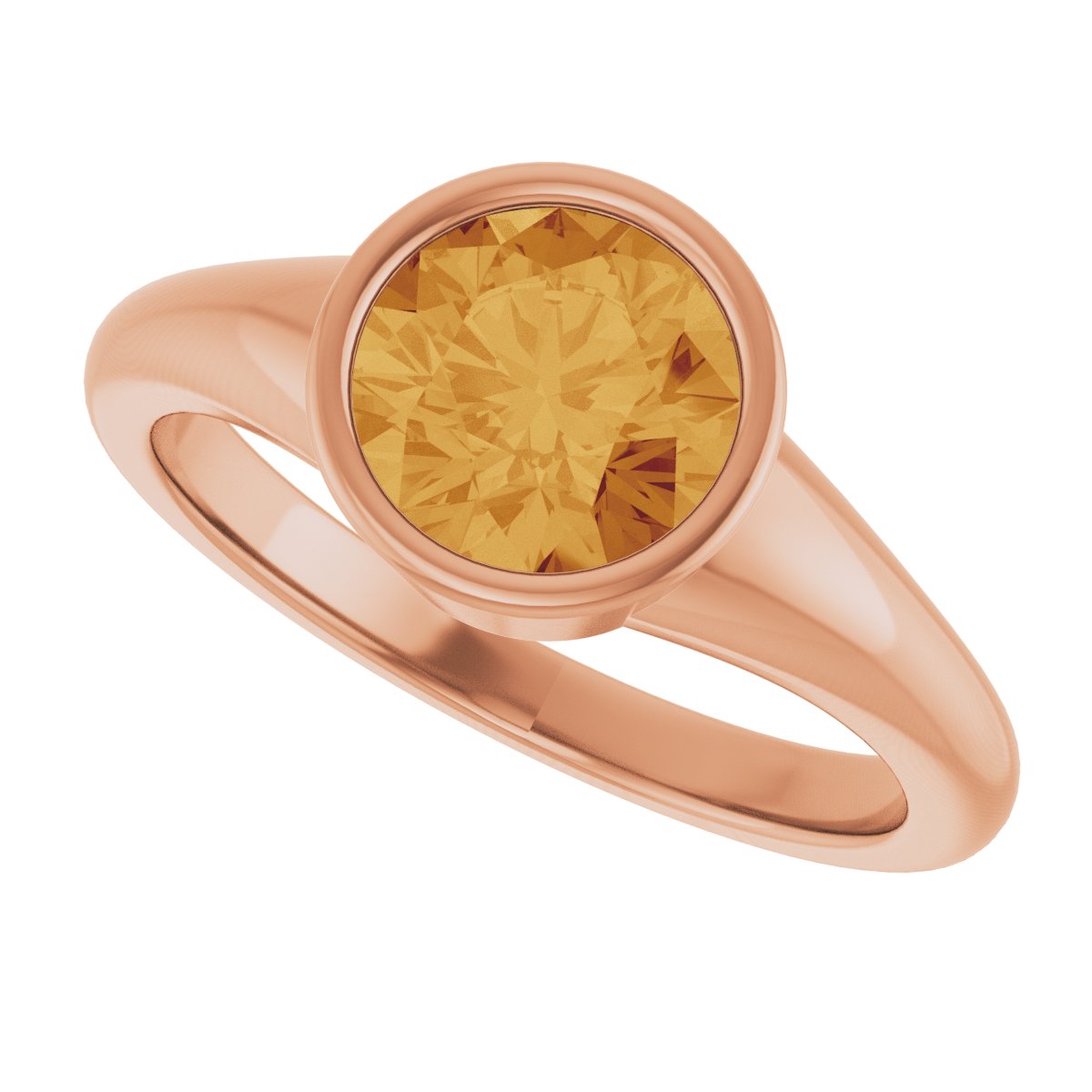 Bezel-Set Solitaire Ring