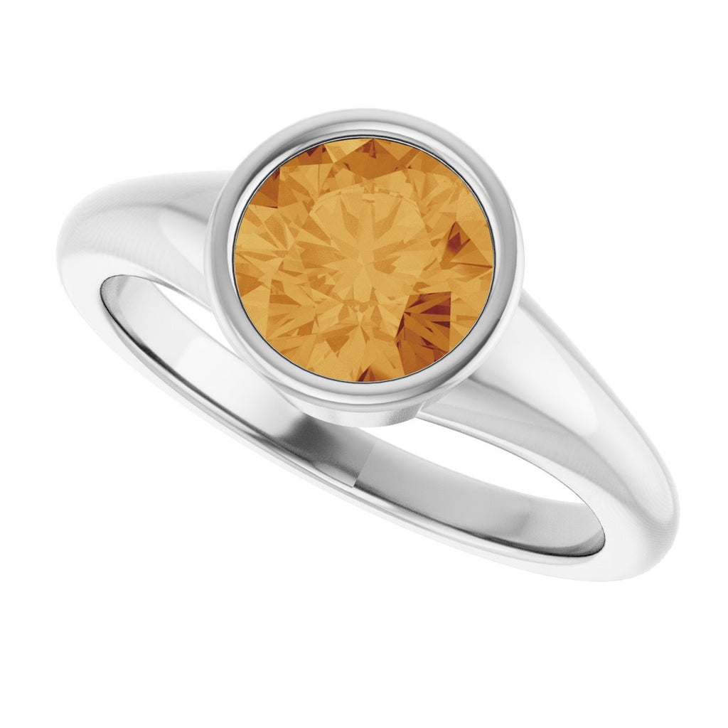 Bezel-Set Solitaire Ring
