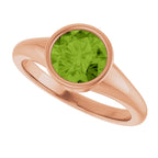 Bezel-Set Solitaire Ring