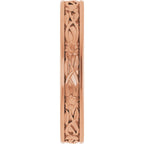 Floral Flat Band with Bead Blast Finish