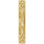 Floral Flat Band with Bead Blast Finish
