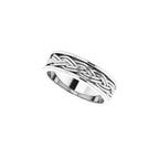 Woven-Design Comfort-Fit Flat Band