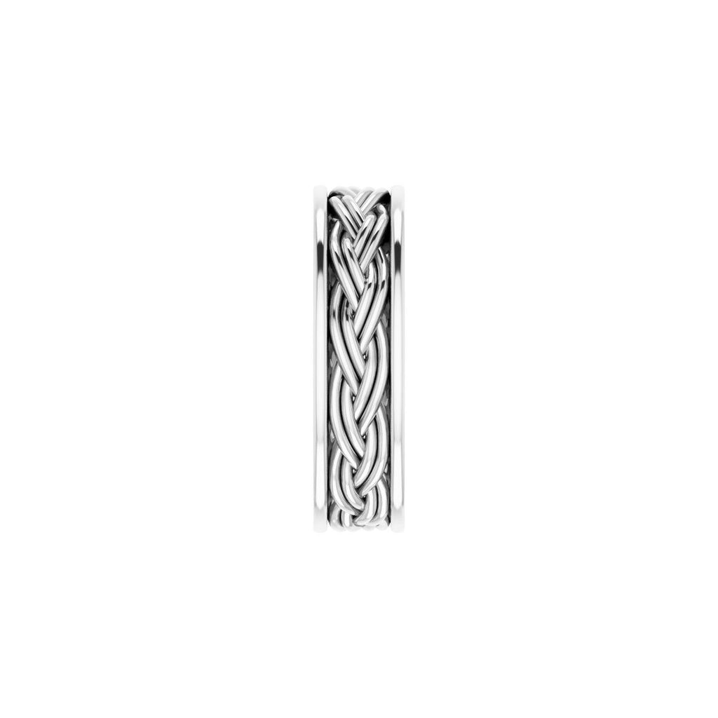 Woven-Design Comfort-Fit Flat Band