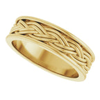 Woven-Design Comfort-Fit Flat Band