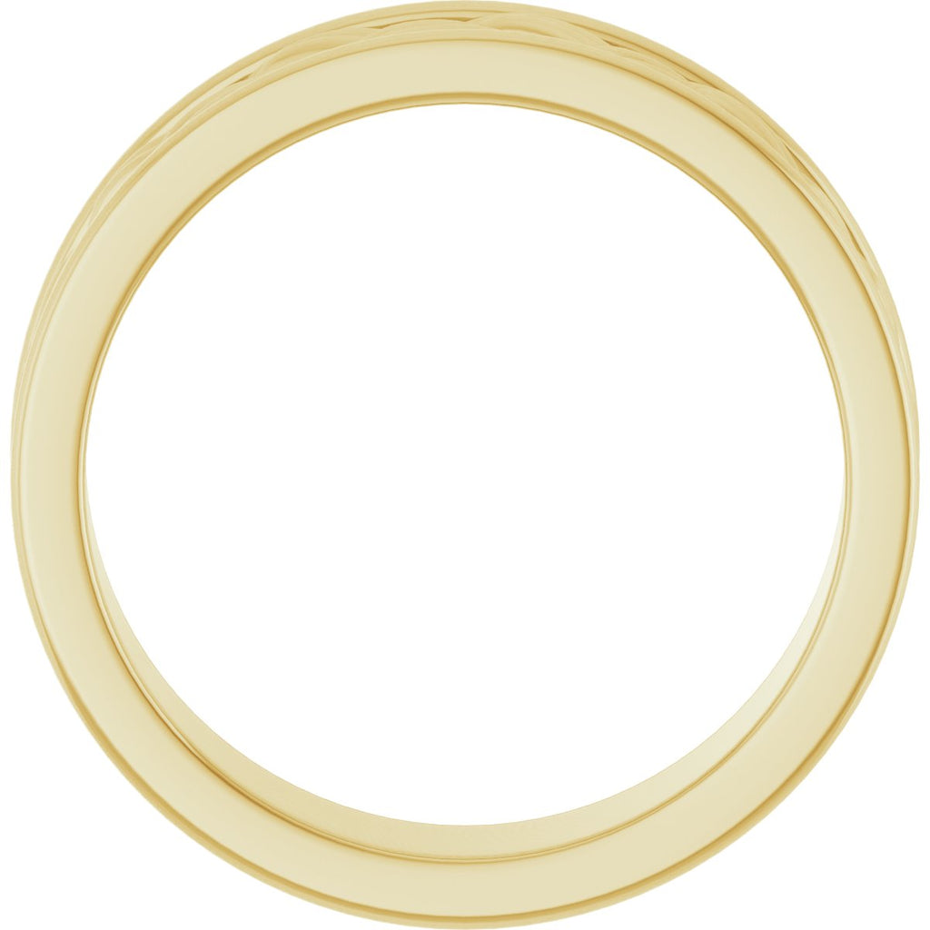 Woven-Design Comfort-Fit Flat Band