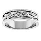 Woven-Design Comfort-Fit Flat Band