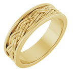 Woven-Design Comfort-Fit Flat Band