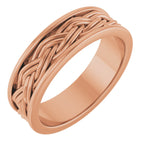 Woven-Design Comfort-Fit Flat Band