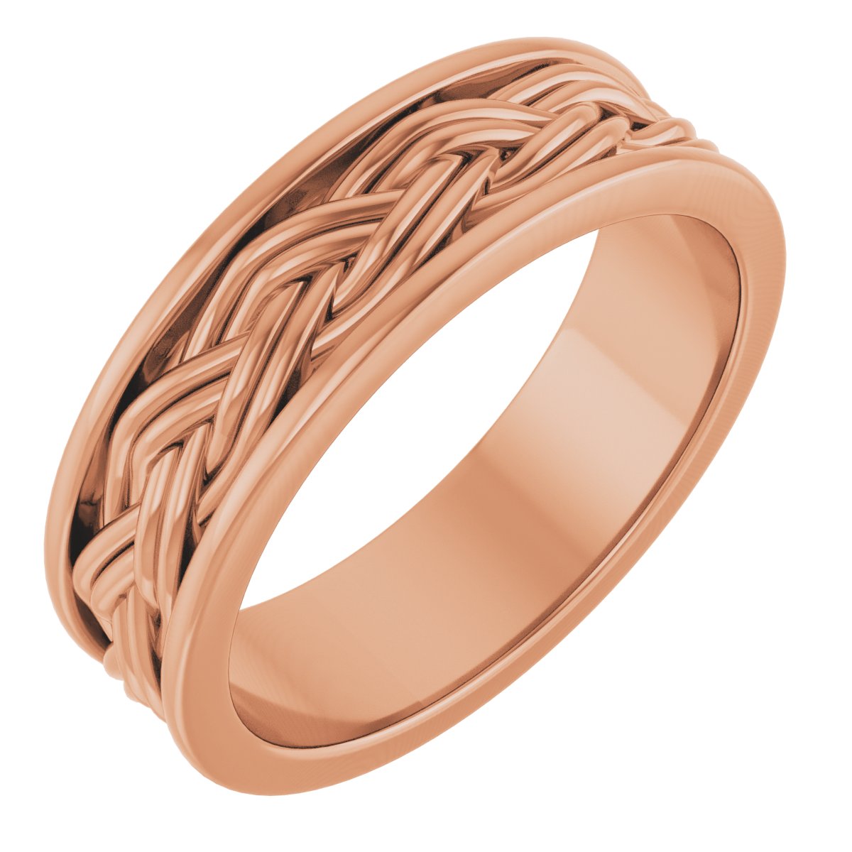 Woven-Design Comfort-Fit Flat Band