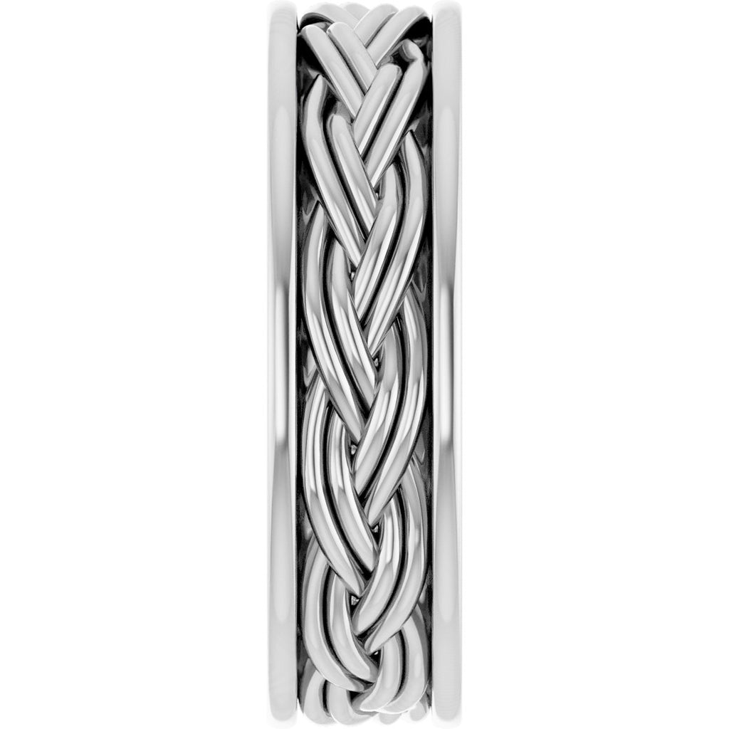 Woven-Design Comfort-Fit Flat Band
