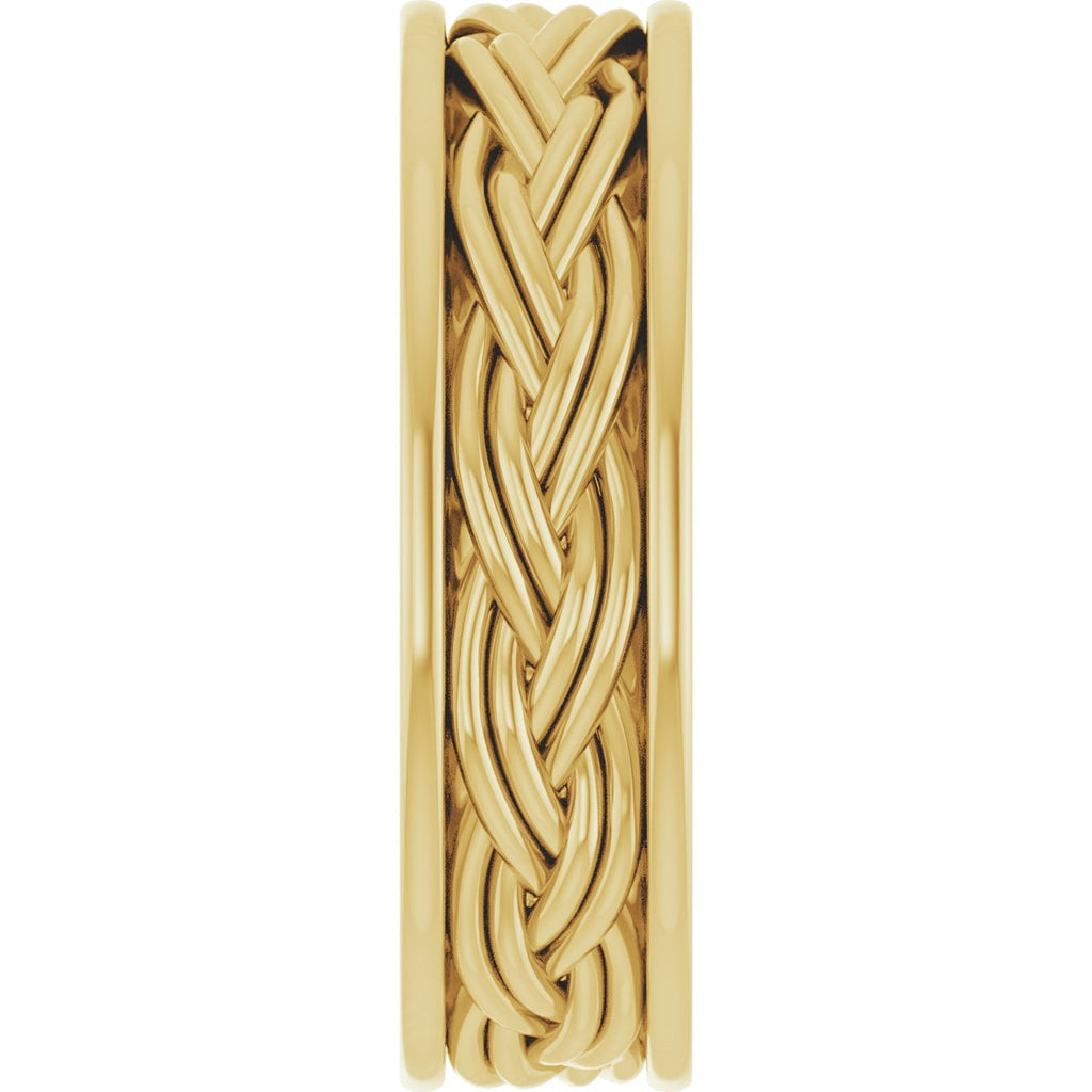 Woven-Design Comfort-Fit Flat Band