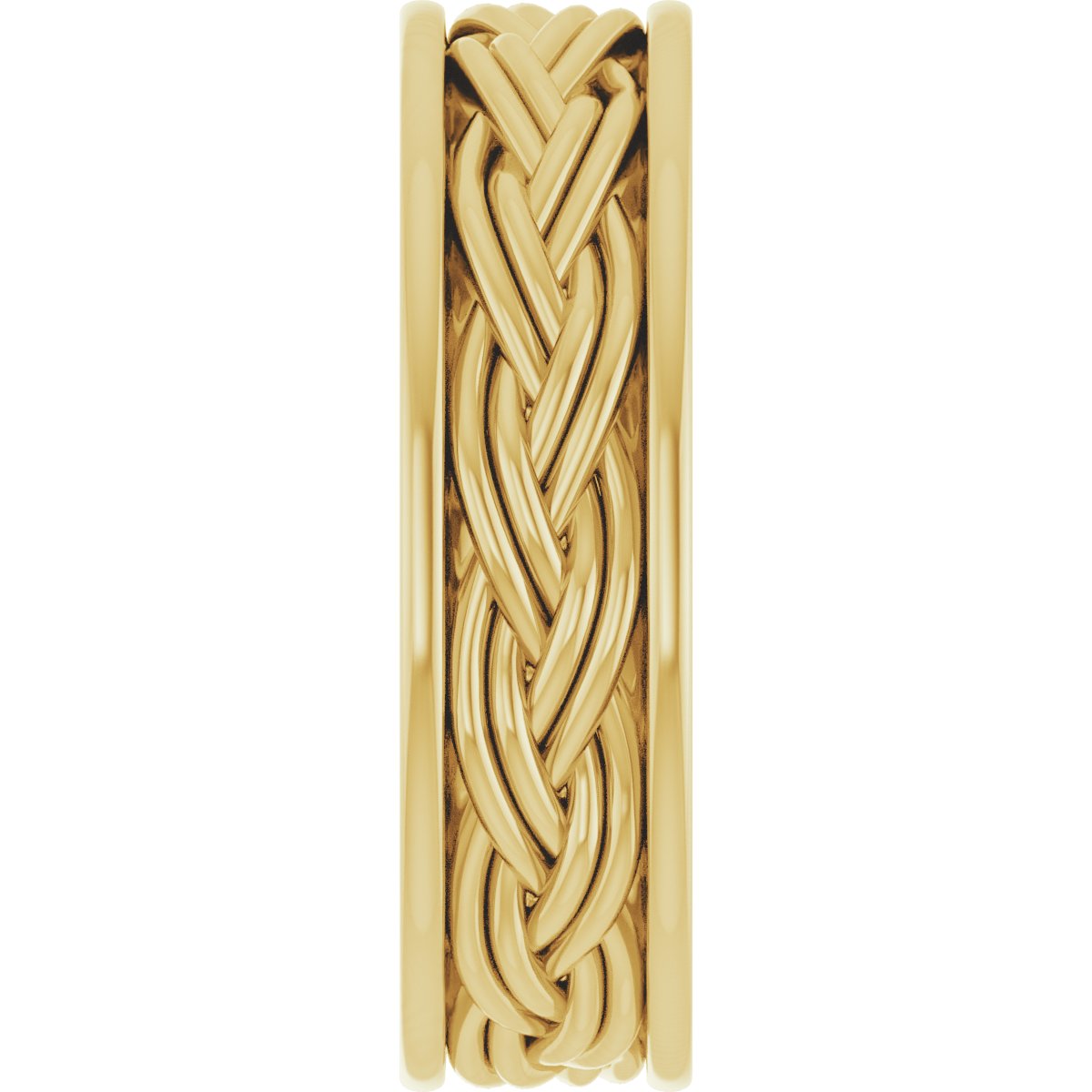 Woven-Design Comfort-Fit Flat Band