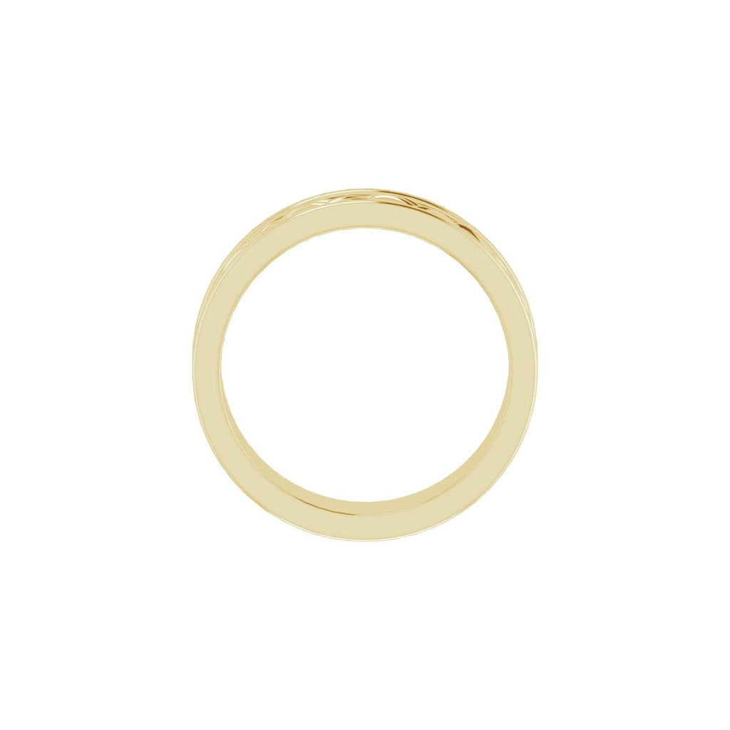 Woven-Design Comfort-Fit Flat Band