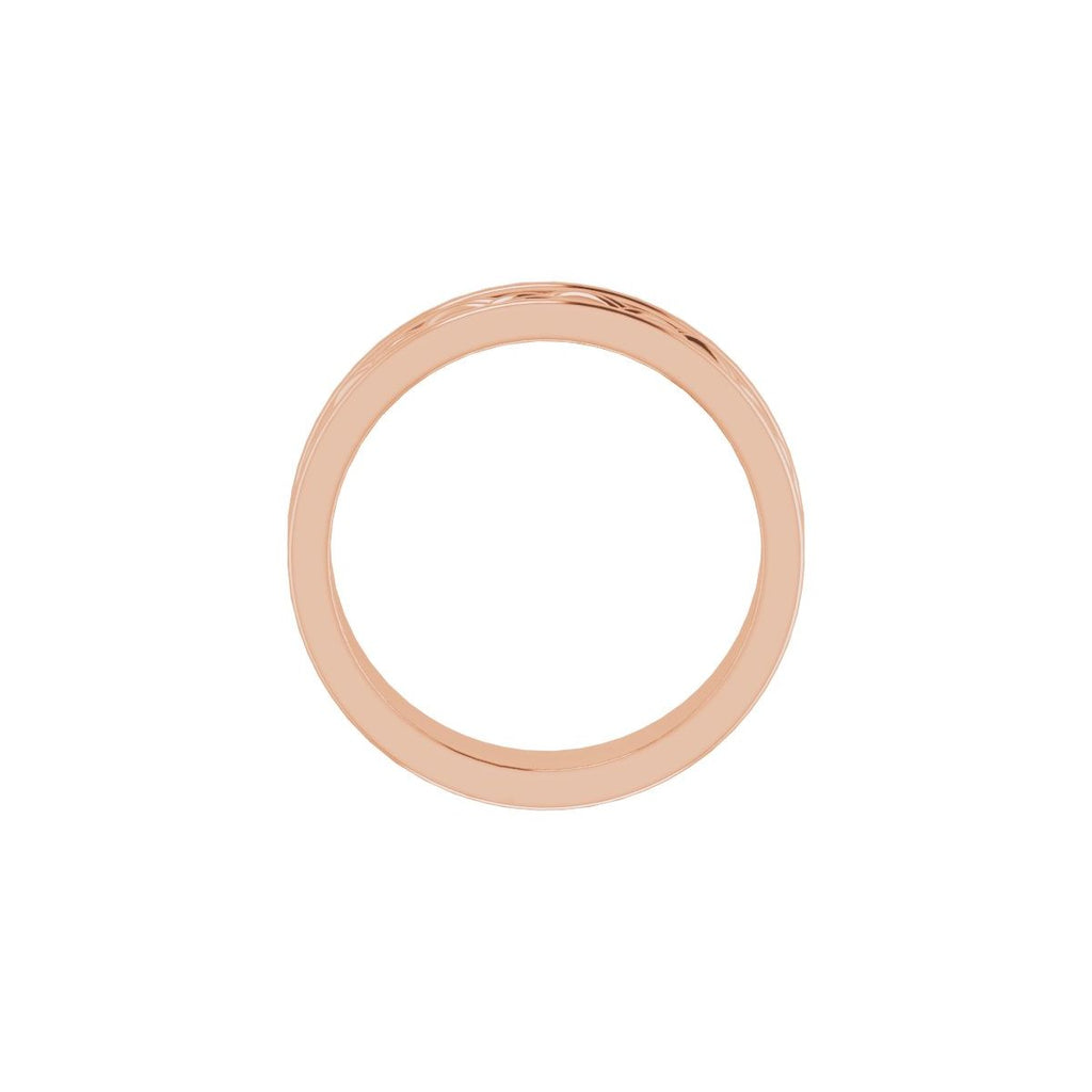Woven-Design Comfort-Fit Flat Band