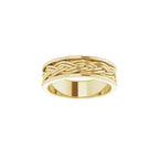 Woven-Design Comfort-Fit Flat Band