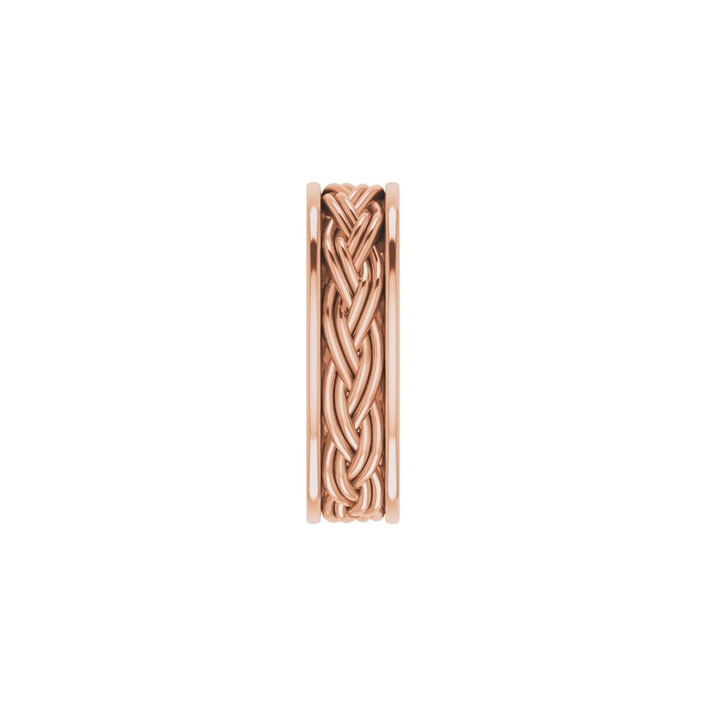 Woven-Design Comfort-Fit Flat Band