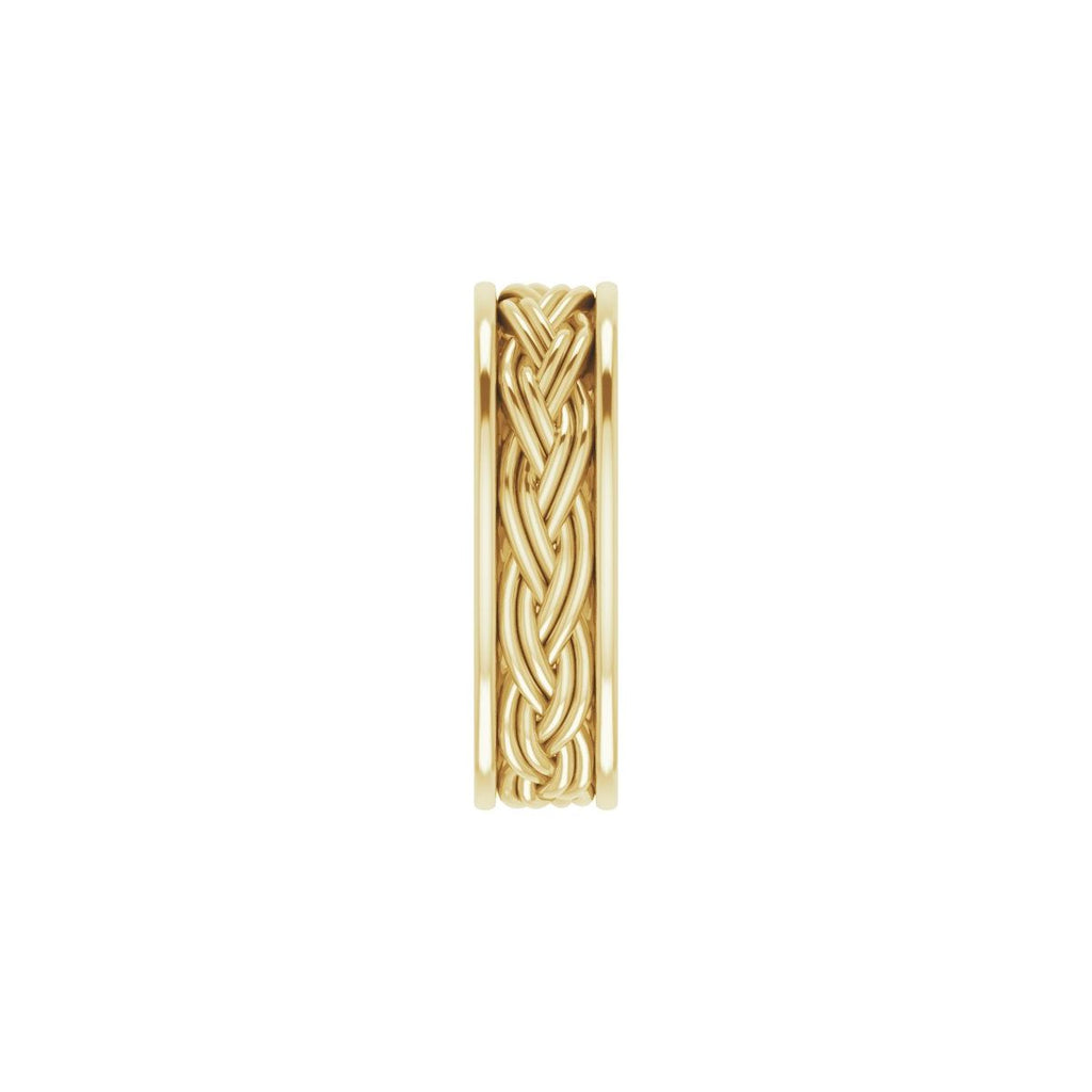 Woven-Design Comfort-Fit Flat Band