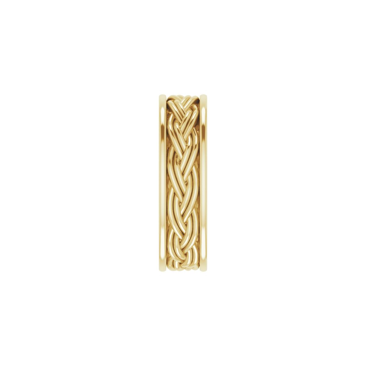 Woven-Design Comfort-Fit Flat Band