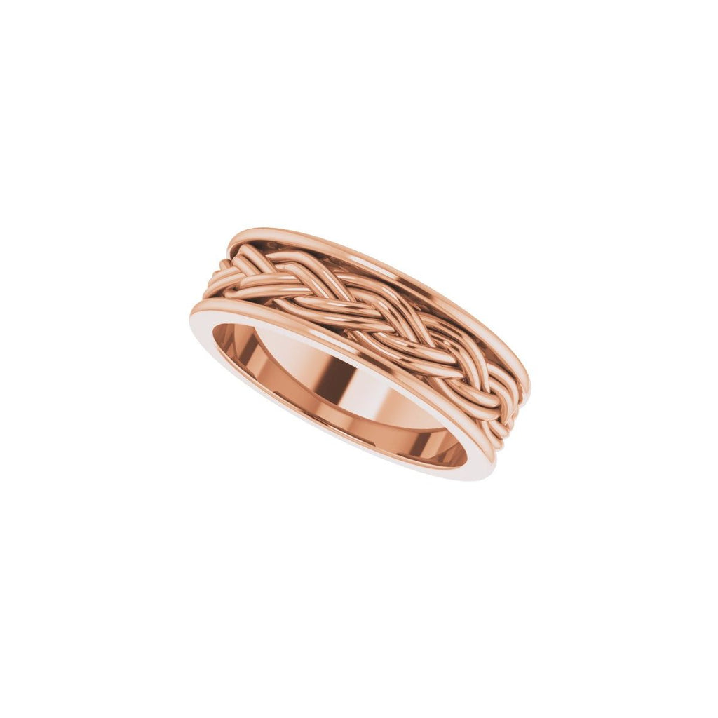 Woven-Design Comfort-Fit Flat Band